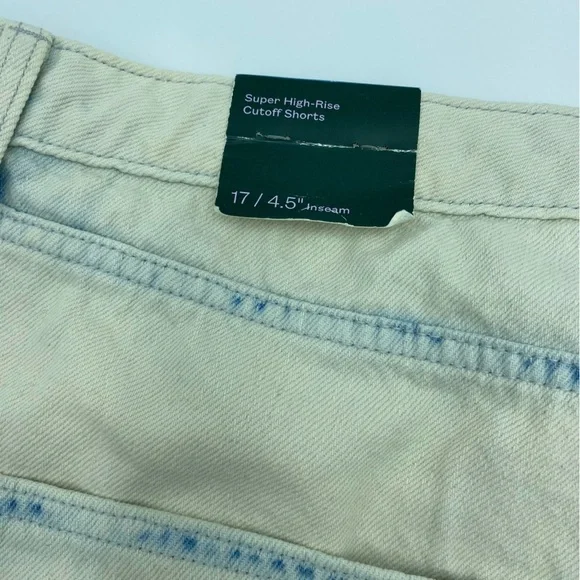 Wild Fable Super High Rise Raw Hem Jean Cutoffs Shorts - Size 17 - Picture 5 of 5